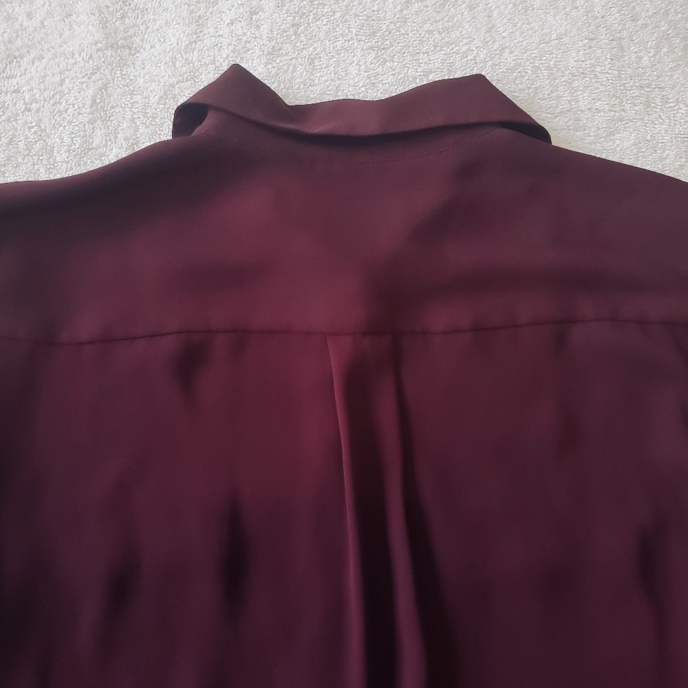 LOFT Burgundy Blouse - Picture 8 of 12